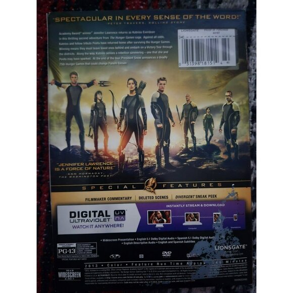 The Hunger Games: Catching Fire - DVD Ultraviolet HD - Picture 3 of 3